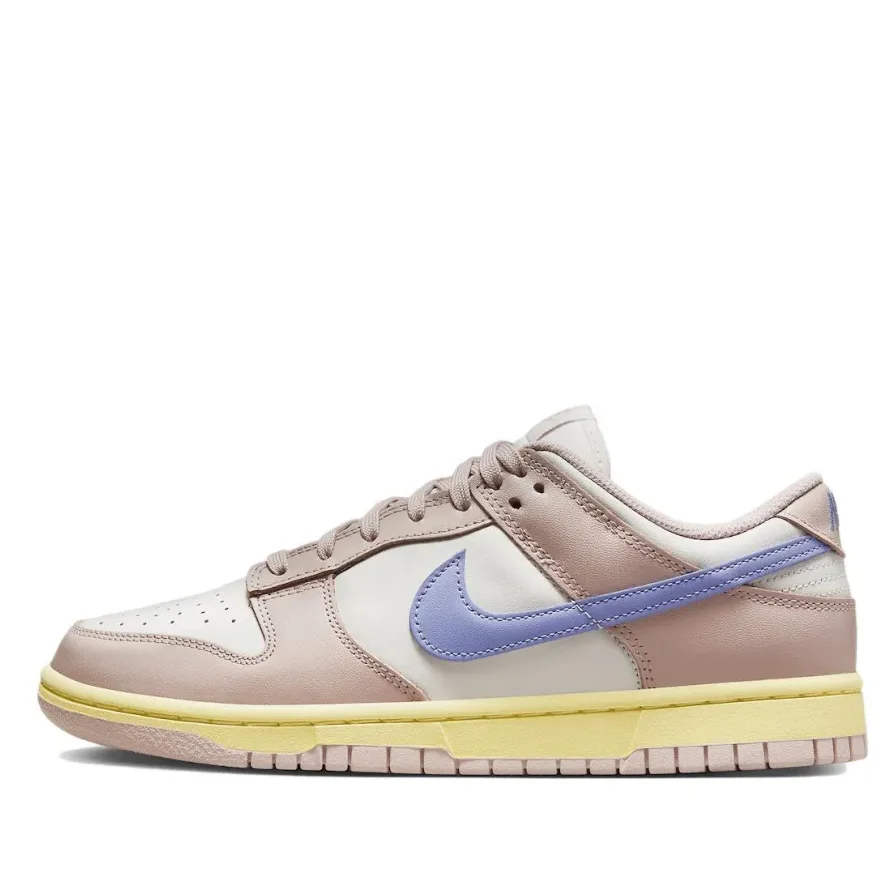 Женские кожаные кроссовки Nike Dunk Indigo Haze синего розового и белого цвета