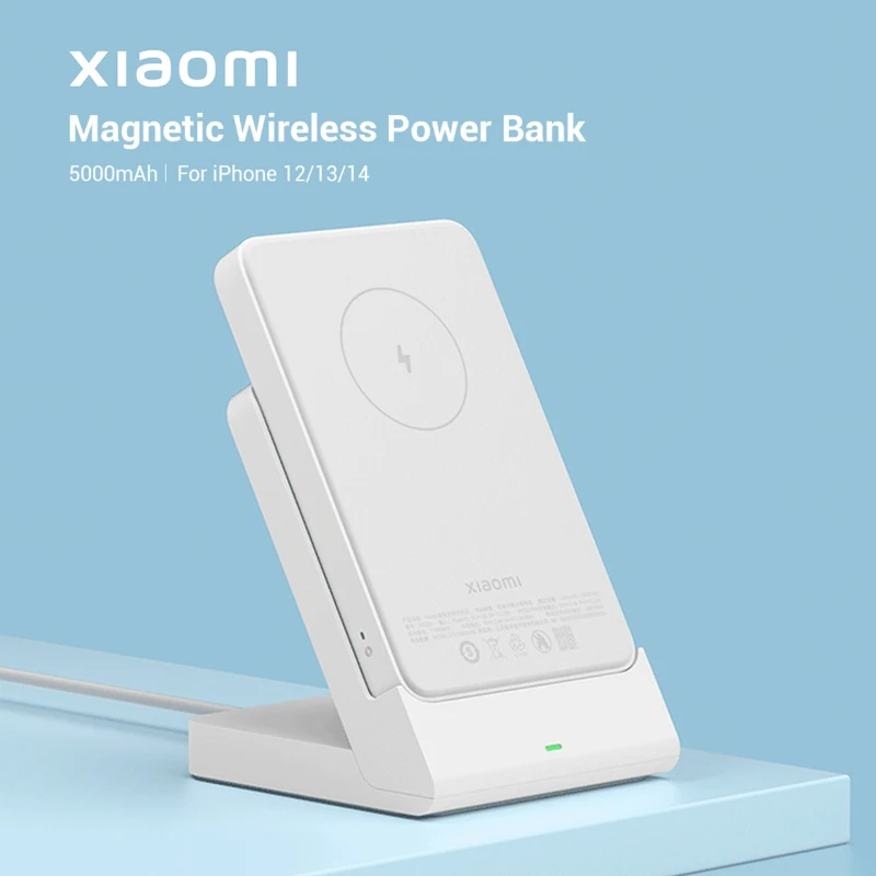 Xiomi Magnetic Wireless Power Bank 5000mAh Two-way Fast Charge for Xiaomi iPhone 13 14 Pro Mag-safe Wireless Charger Powerbank