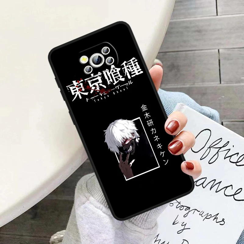 Аниме T-Токио G-ghoul Cool для POCO X6 M6 C55 C50 C40 C3 F5 F4 F3 M5 M4 4G 5G GT Pro силиконовая черная
