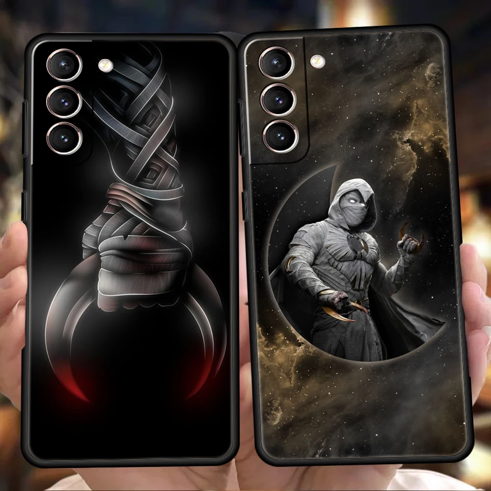 

BANDAI Marvel Moon Knight Case For Samsung Galaxy S22 S20 S21 FE Note 20 10 Ultra S10 S10E S9 S8 M21 M22 M31 M32 Plus 5G Cover