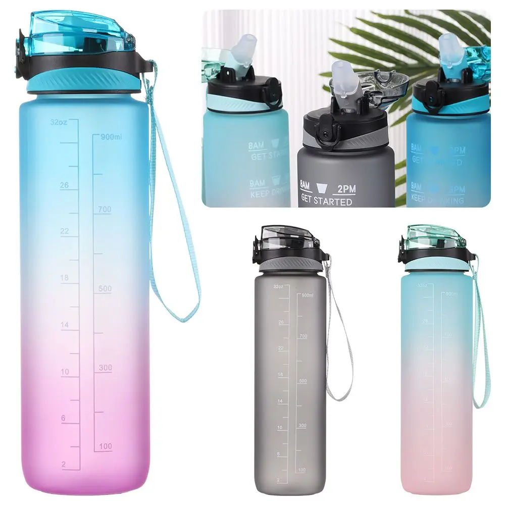 

1000ml Portable Leakproof with Straw Travel Sports Drink Mugs Water Bottles Water Drinking Outdoors Water Cup