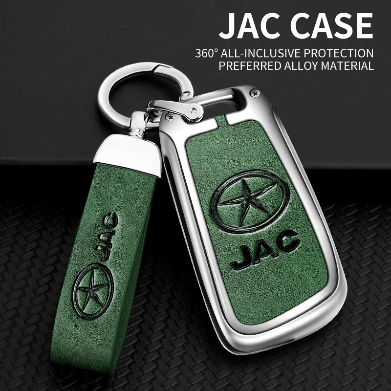 

Car Key Case Keychain Car Key Holder Cover Case For JAC S3 S2 S4 S5 3 A5 S7 R3 3 Button Type Aluminum Alloy Auto Accessories