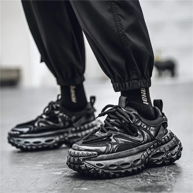 Мужские Винтажные кроссовки на платформе уличный стиль Скейтборд Повседневная