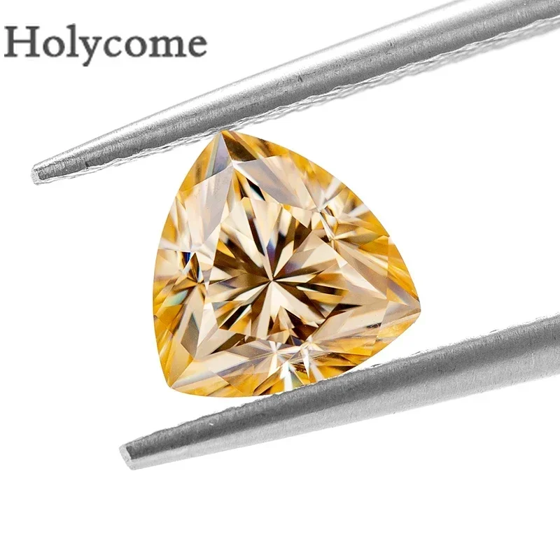 Толстый треугольник Holycome Цвет шампанского Бриллиантовая огранка VVS1 Форма