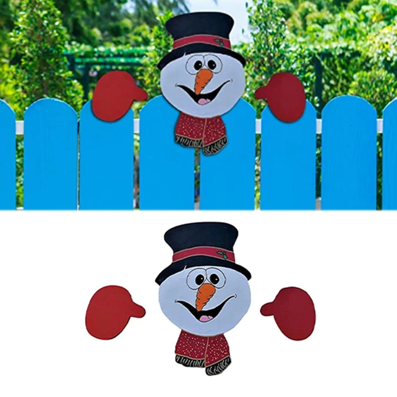 

Christmas Charms Snowman Fence Peeker Christmas Decoration Outdoor Festivity To The Occasion Xmas Home Garden Decor