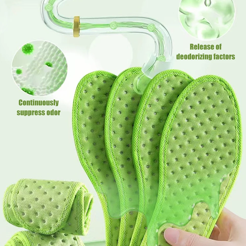 4pcs Soft Memory Cotton Insoles for Shoes Sweat-Absorbing Breathable Deodorant Insole Feet Orthopedic Sponge Shoe Inserts Pads