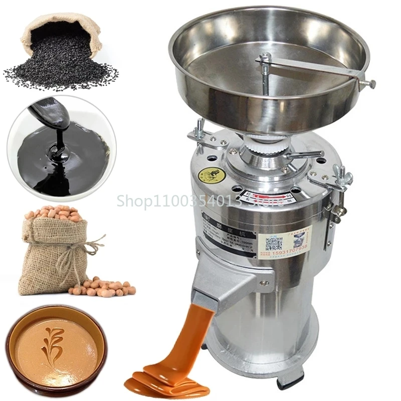 

15Kg/h Peanut Butter Machine Grinder Peanut Butter Making Machine Home Commercial Nut Pistachio Sesame Pulping Machine 1100W