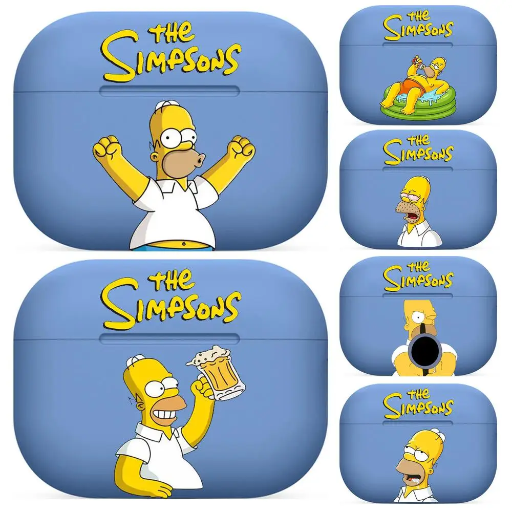 

Cartoon Simpson For Airpods pro 3 Airpods 1 2 Protective Bluetooth Wireless Earphone Cover Air Pods cases blue 1 2 pro