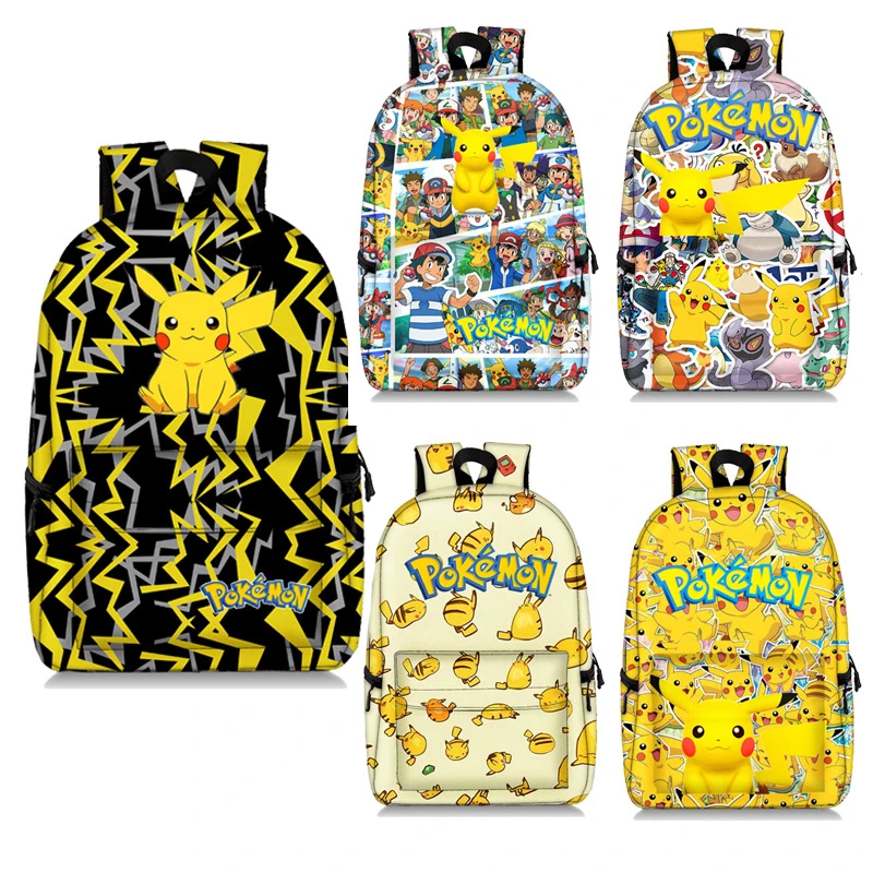 Школьные ранцы с покемоном аниме-фигурки Пикачу рюкзаки покемонами