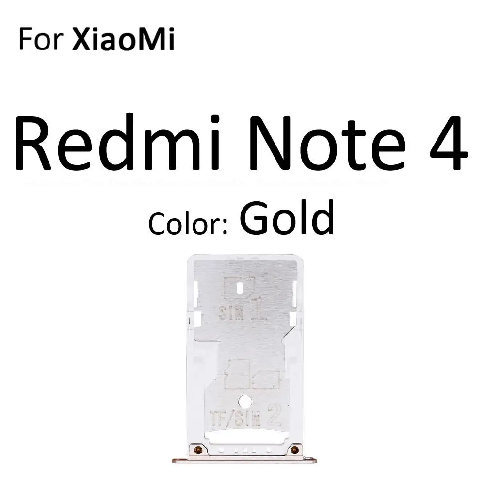 Фото Адаптер-ридер слота для SIM-карты и Micro SD для Xiaomi Redmi 4A, 4 Pro, Note 4, держатель карты, разъем, запчасти №2