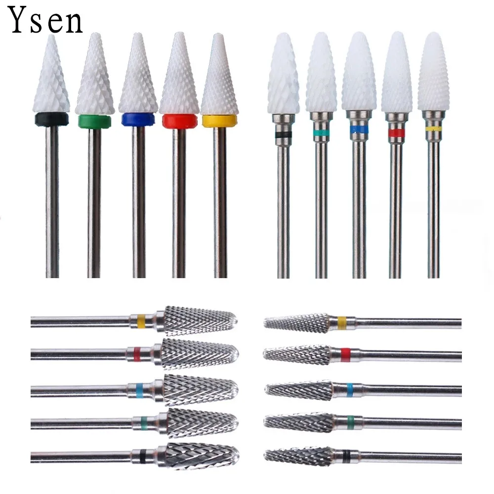 

Ceramic Tungsten Carbide Nail Drill Bits Milling Cutter Electric Burr Nail Files Manicure Pedicure Remove Dead Skin Tools