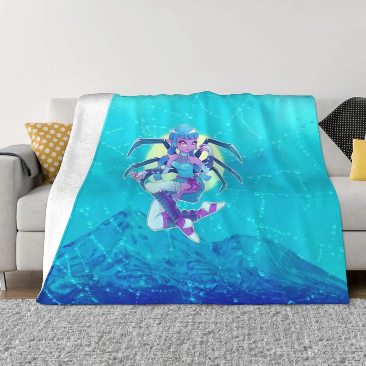 Йоргомо японский Yokai Spider Demon ультрамягкое одеяло из микрофлиса