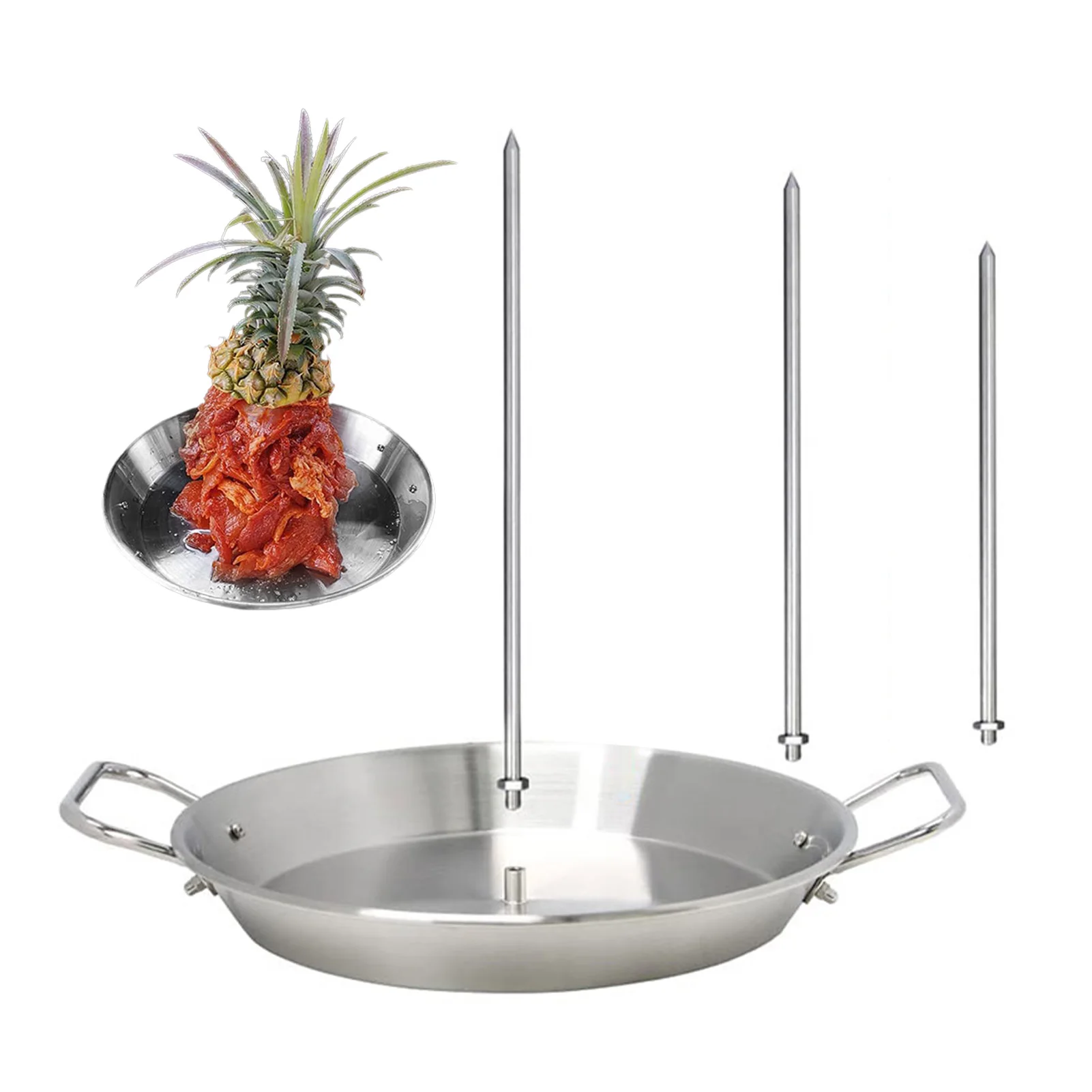 

Вертикальные Шпажки для гриля, подставка для шпажки с 3-мя съемными шпагами для барбекю, бразильские Шпажки для барбекю с 3 съемными грилями