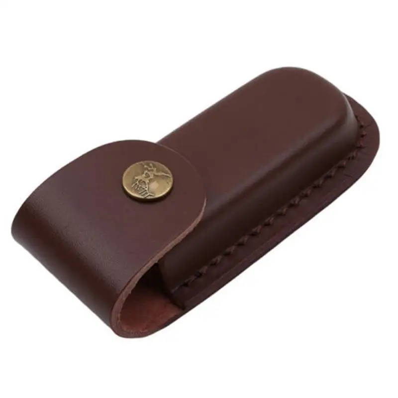 

1piece Brown Sheath for Folding Knife Sheath Holster Real Leather Knife Case