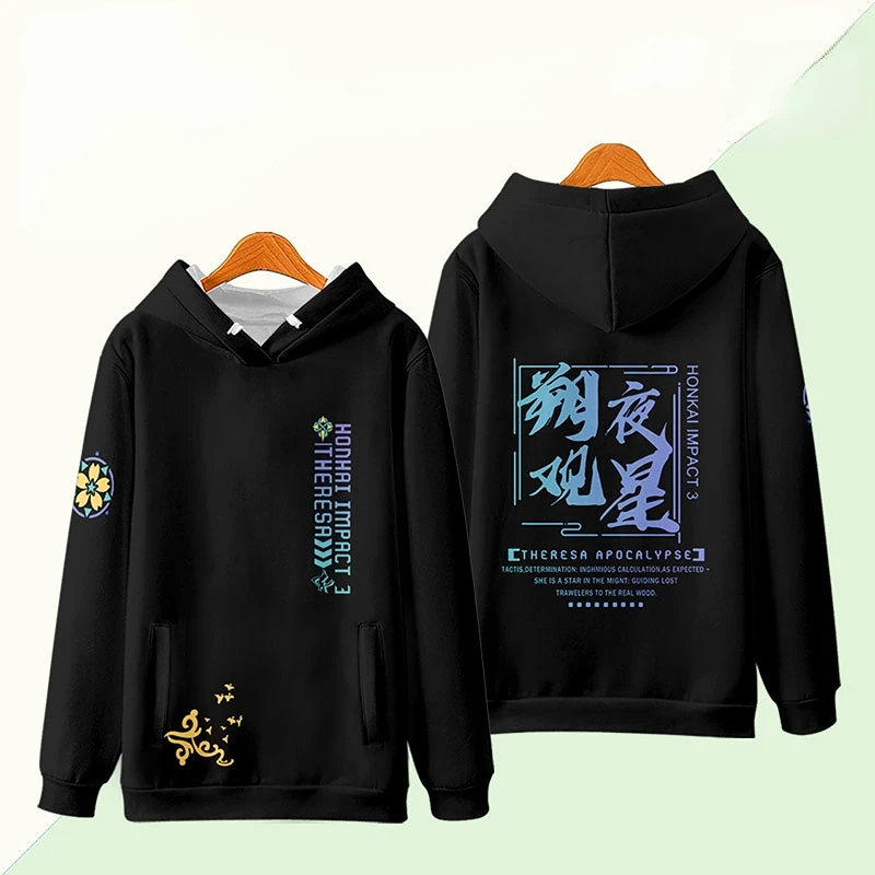 

Худи Honkai Impact с 3D принтом для женщин и мужчин, свитшот, уличная одежда, пуловер в стиле хип-хоп, куртка с капюшоном, костюм для косплея Тереза а...