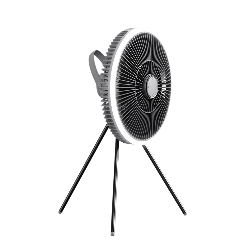 

Portable Fan Rechargeable Battery Powered Fan Outdoor Camping Fan with Light and Hook for Home Tent Travel