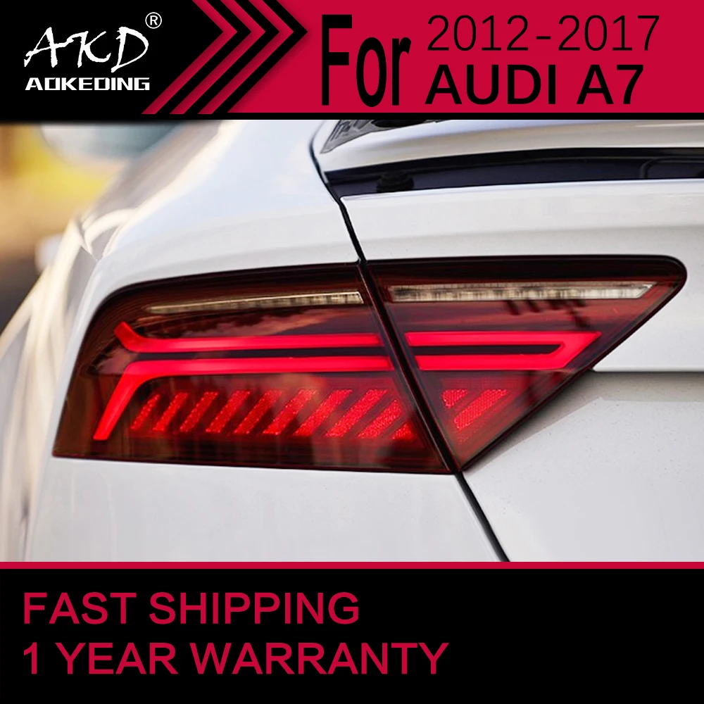 AKD Car Styling Tail Lamp for Audi A7 Tail Lights 2012-2017 A7 LED Tail Light Signal LED DRL Stop Rear Lamp Accessories