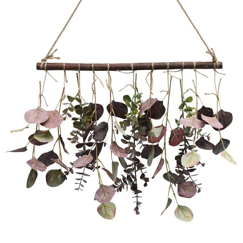 

Искусственный эвкалипт, зелень, Подвесной Настенный декор, искусственный эвкалипт, Подвесные Растения с деревянной палочкой