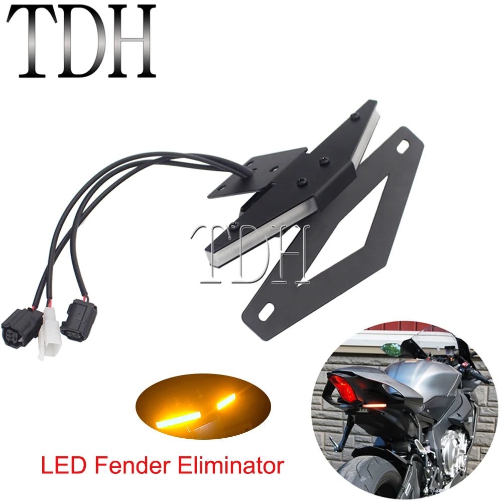 

Tail Tidy Fender Eliminator Kit License Plate Bracket Holder W/ LED Turn Signal Light for Yamaha YZF R1 YZFR1 2015-2019 2018