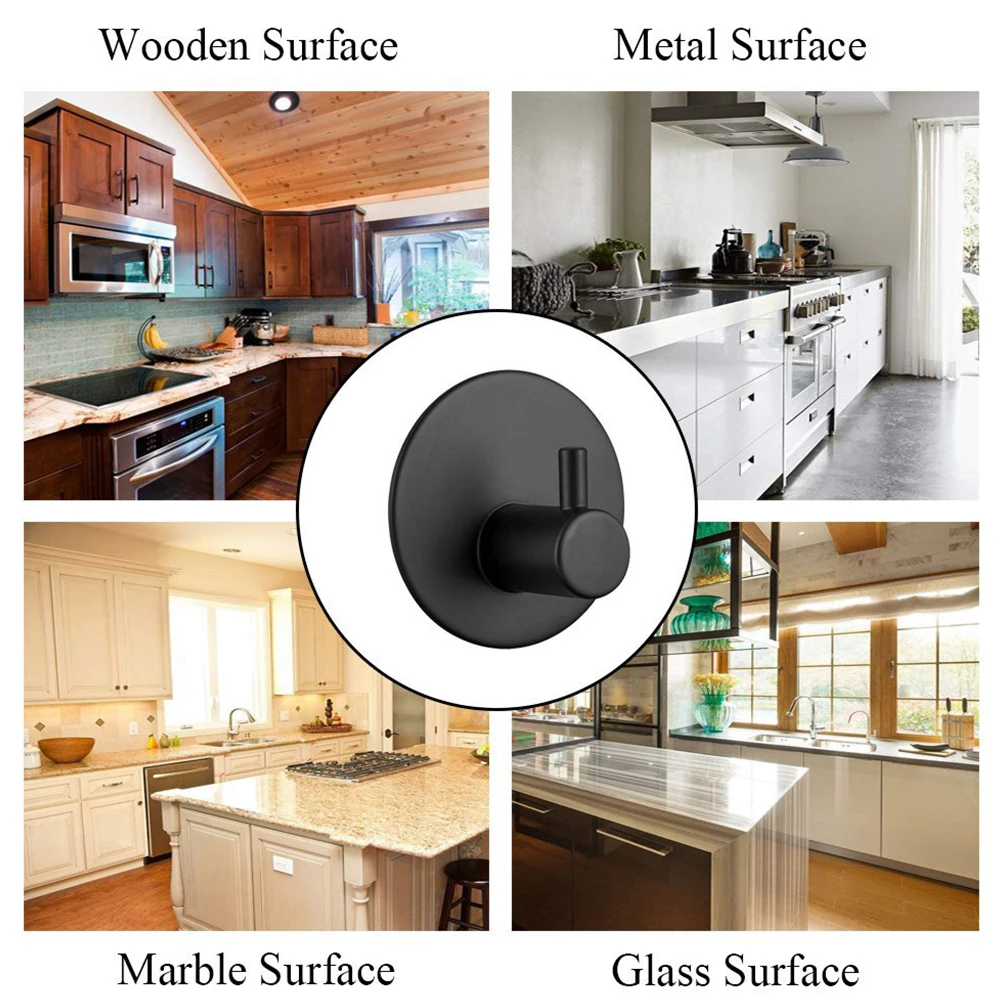 

4 шт., крючки из нержавеющей стали на клейкой основе