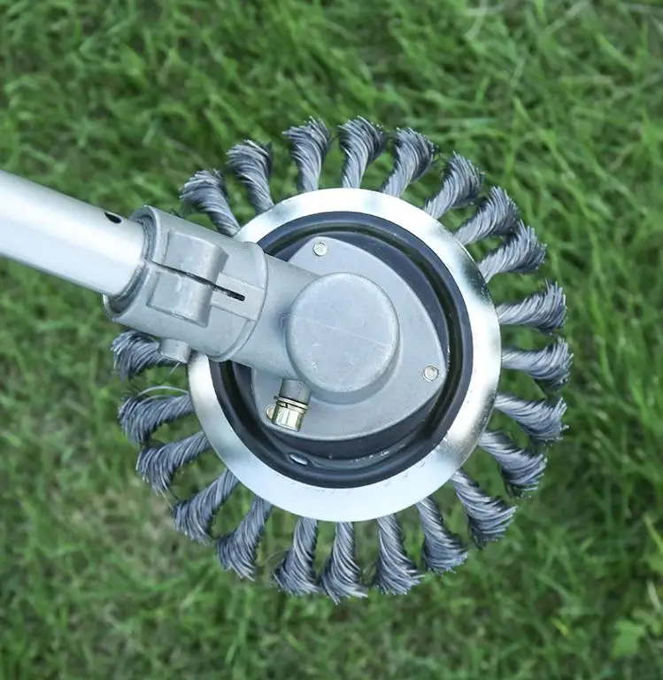 

Вращающаяся щетка для сорняков для ландшафтного дизайна, вращающаяся щетка для соединения, узел из стальной проволоки, колесная щетка, диск...