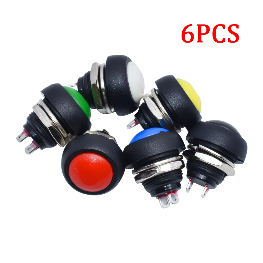 LIZAO 2-контактный мини-переключатель 12 мм 1A водонепроницаемый переключатель pbs33b 12 В Мгновенный кнопочный переключатель сброс без блокировки