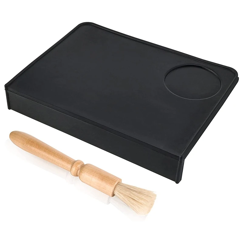 

Top Deals Espresso Tamping Mat, Silicone Coffee Tamper Pad With Coffee Cleaning Brush, Anti-Slip Waterproof Coffee Tamper Statio