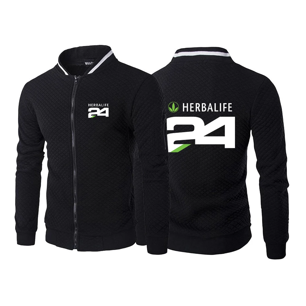 

HERBALIFE 24 Logo Printing Autumn Round Neck Solid Color Casual Comfortable Tracksuit Man Custom Sweatshirts Cardigan