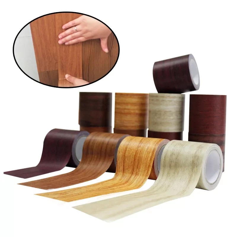 

Tape Simulation Wood Grain Self-adhesive Contact Door Cabinet Cabinet Desktop Modern Furniture Repair Glue Home Decor