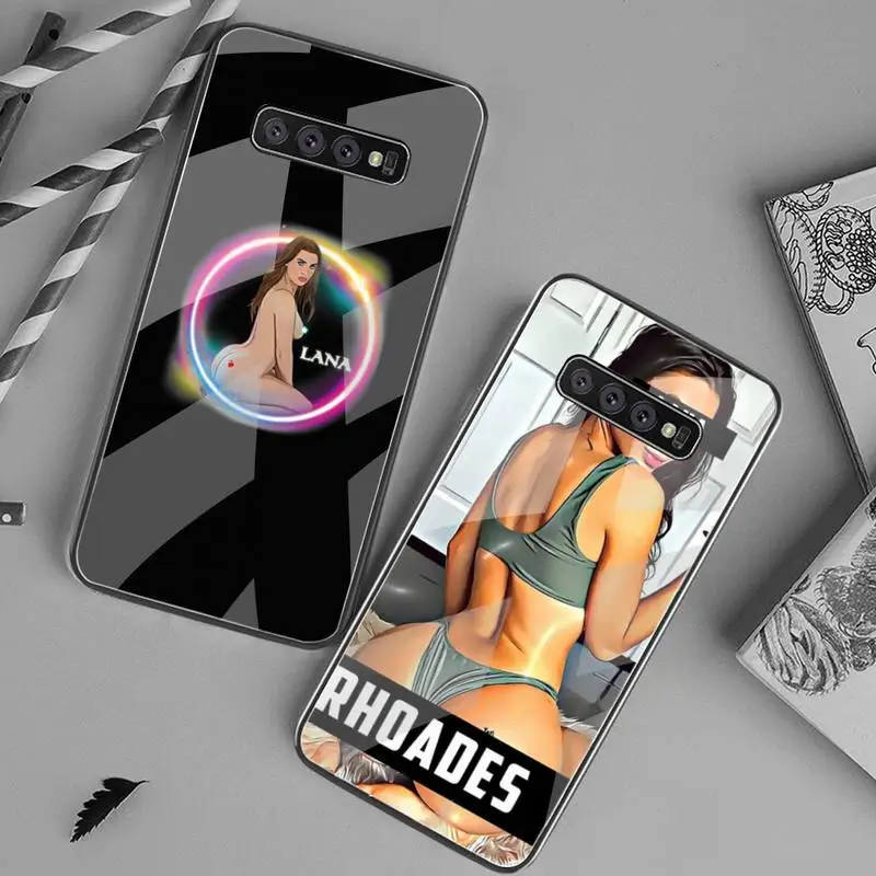 

Lana Rhoades Phone Case Tempered Glass For Samsung S20 Ultra S7 S8 S9 S10 Note 8 9 10 Pro Plus Cover