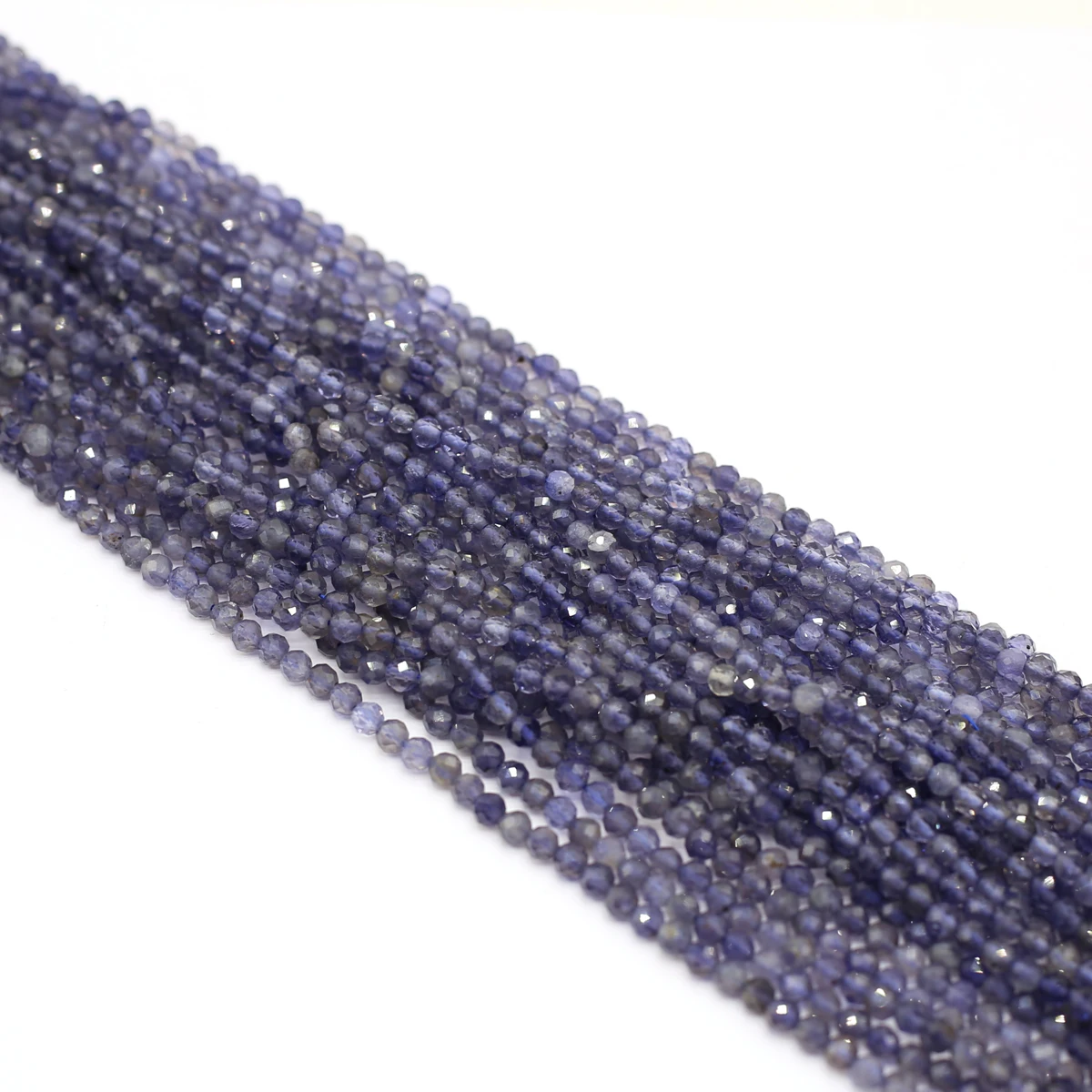 Купи 4mm Faceted Natural Stone Round Iolite Loose Spacer Beads for Jewelry Making DIY Bracelet Necklace Accessories Wholesale Lots за 443 рублей в магазине AliExpress