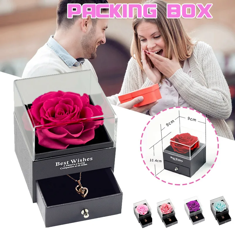 

Креативный цветочный ящик для хранения ювелирных изделий, многофункциональный фотобокс для Дня Святого Валентина, дня рождения, свадьбы B99