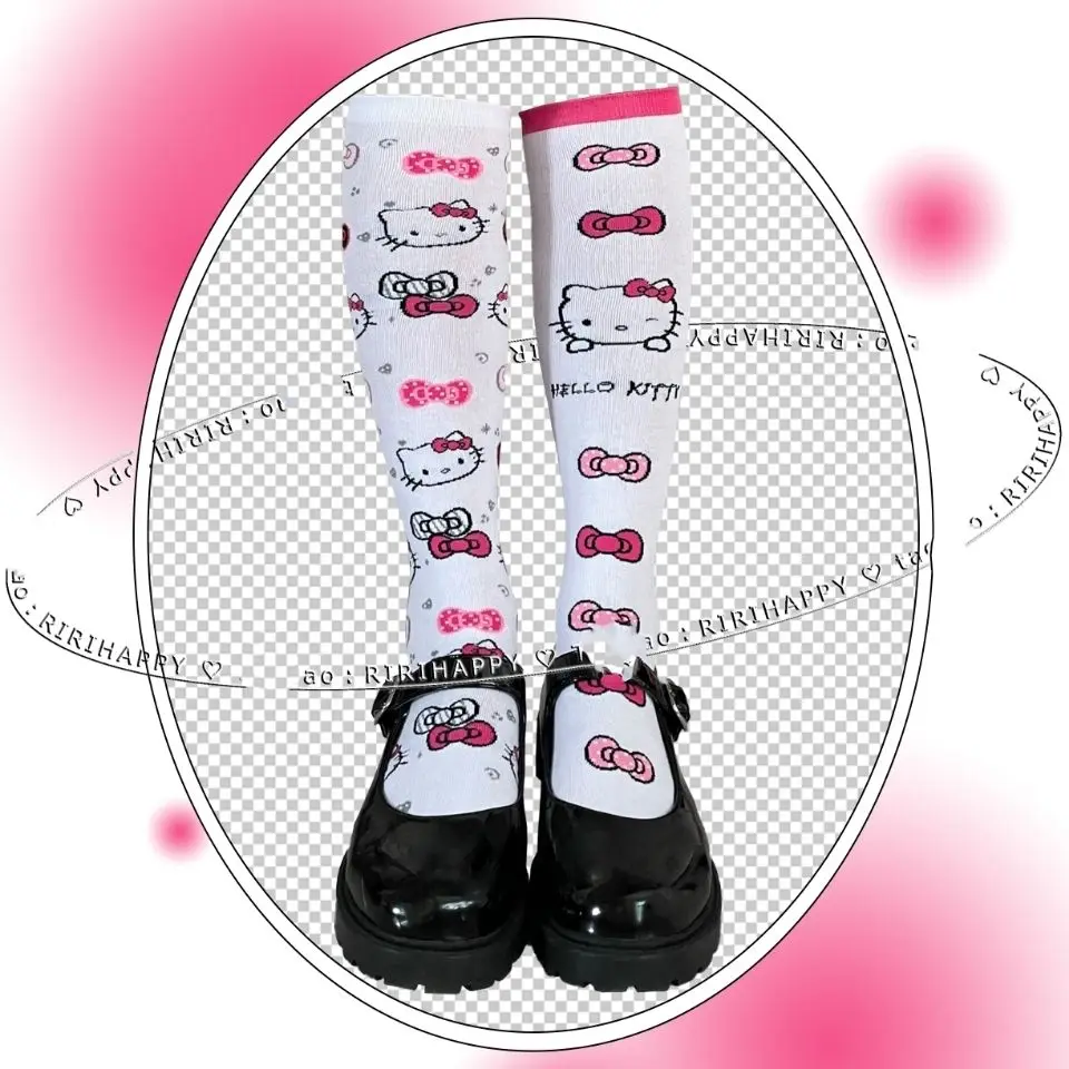 

Hello Kitty Women's Socks Cartoon Cute Japanese Sexy Socks Upgraded Version Cute Jacquard Cotton Calf Socks Ladies Socks