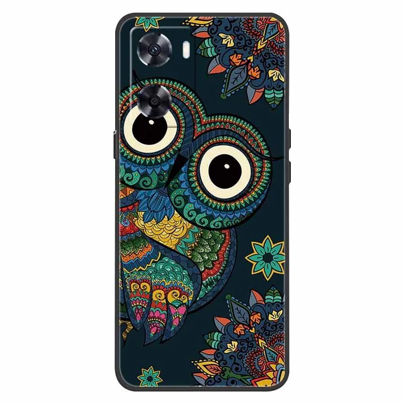 Чехол для OnePlus Nord N20 SE силиконовый ТПУ с волком и кошкой, защитный бампер для телефона One Plus N20SE Soft On.