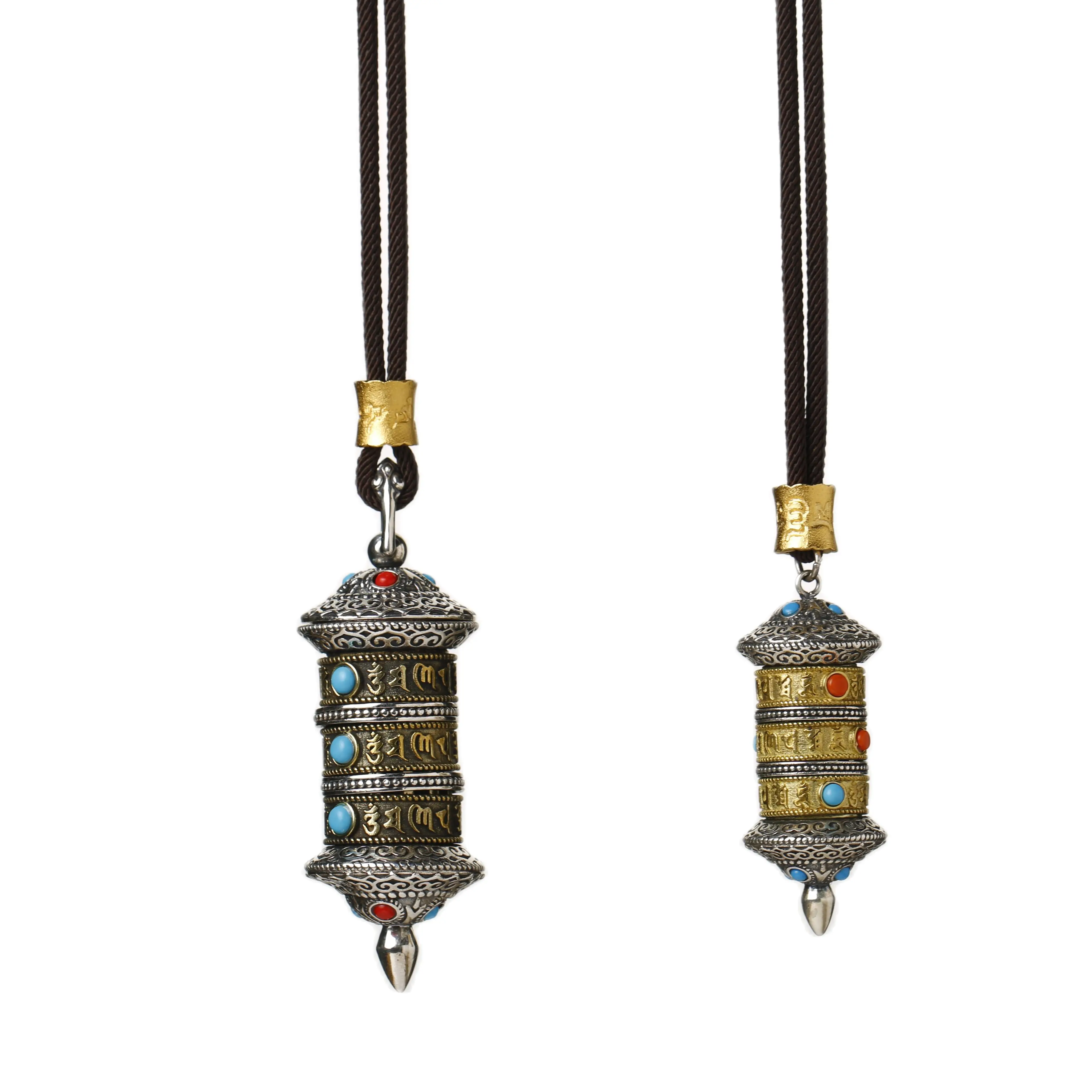 

CYG Tibetan Prayer Wheel Car Rearview Mirror Pendant Gift for Blessing Peace of Driver Auto Decoraction