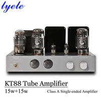 lyele audio kt88 vacuum tube amplifier hifi class a amplifier high power 15w2 vu meter single ended tube audio amp 2 2 0
