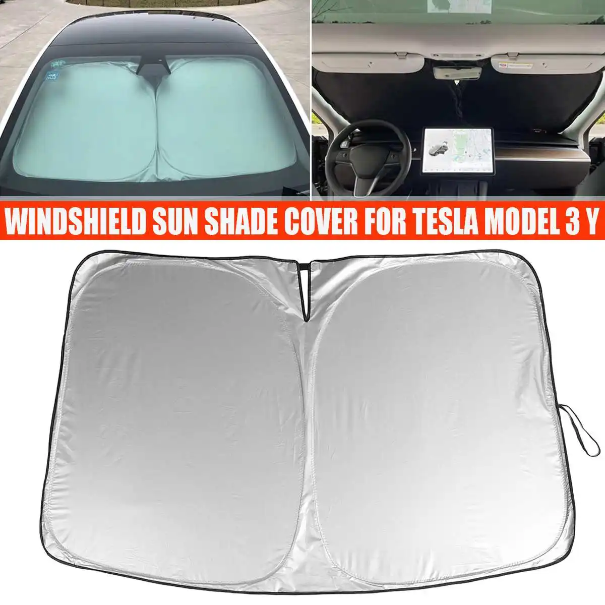 

Солнцезащитные козырьки на лобовое стекло автомобиля Tesla Model 3, 190T