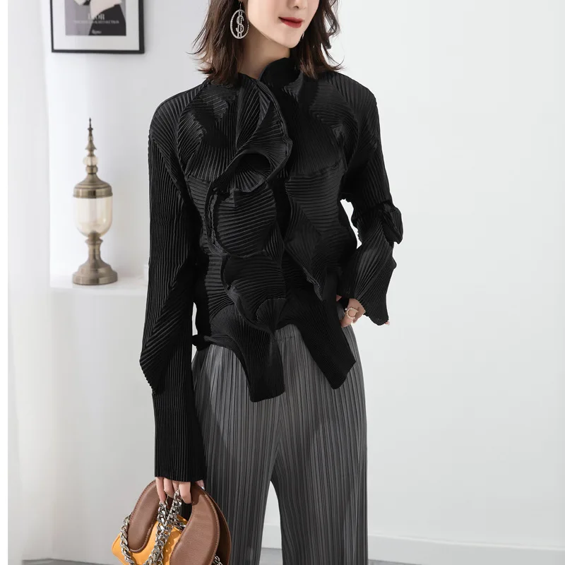 Женский плиссированный топ YUDX Miyake Весенняя Новинка 2023 необычный Повседневный