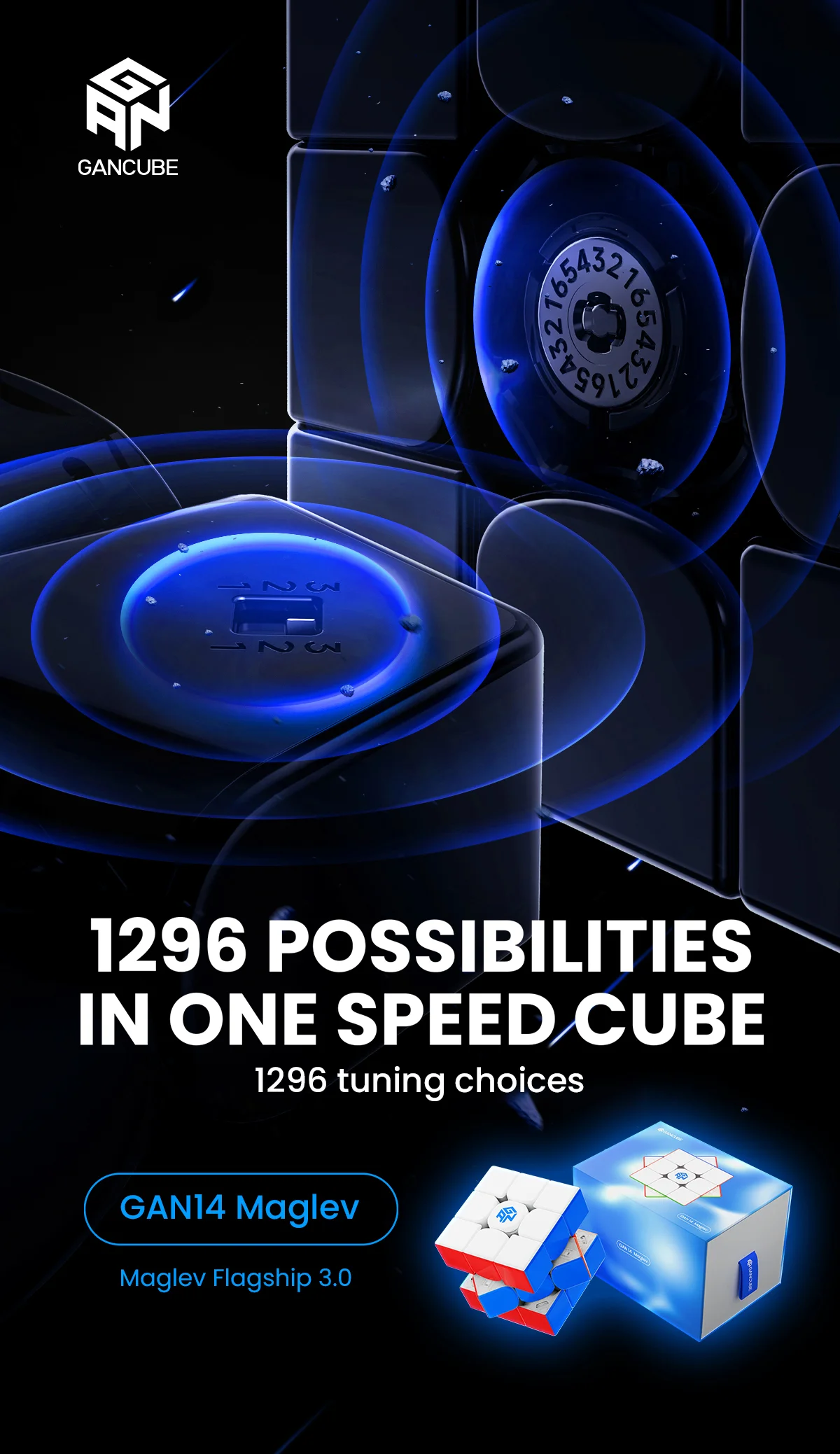 Магнитный Волшебный куб Gan 14 maglevuv 3x3x3 GAN14 M пазлы без наклеек магнитные игрушки