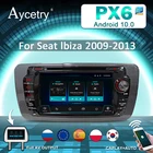 Автомагнитола PX6, 2 Din, Android 10, для Seat Ibiza 6j 2009-2013, gps, carplay, 4G, LTE