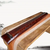 guqin lyre zither raw lacquer old chinese fir antlers pure hand made stringed instrument