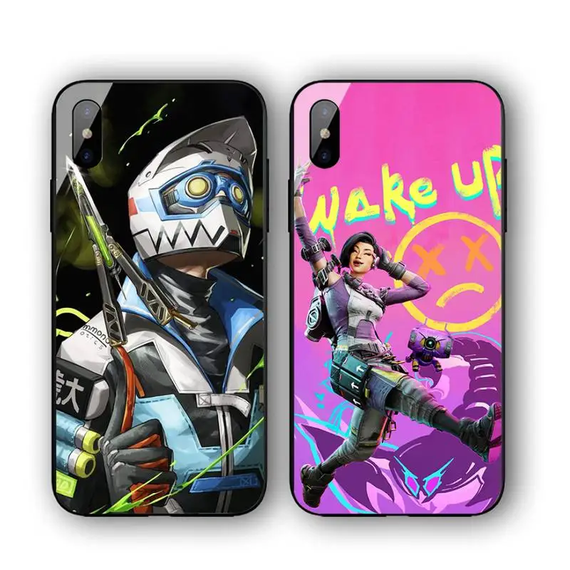 

A-Apex L-Legends Phone Case For Iphone 11 12 13 14 Pro Max 7 8 Plus X Xr Xs Max Se2020 Tempered Glass Cove