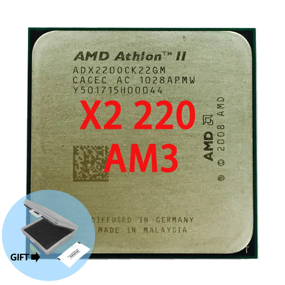 

AMD Athlon II X2 220 X2-220 2.8GHz Dual-Core CPU Processor ADX220OCK22GM Socket AM3 938pin