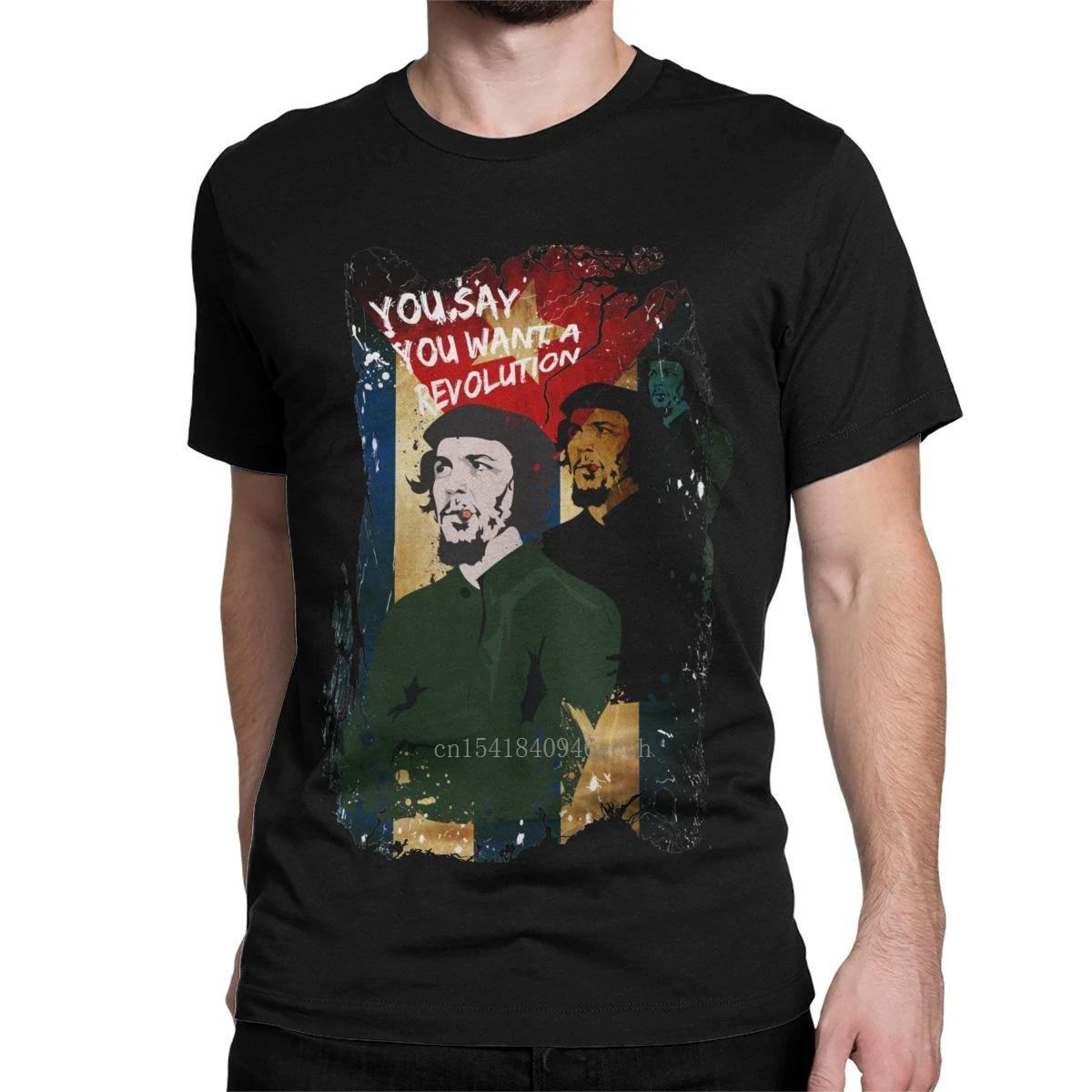 

Men's Che Guevara Revolution T Shirts Revolution Politics Freedom Cuba Oversized Cotton Tops Vintage Sleeve Tees 6XL T-Shirt
