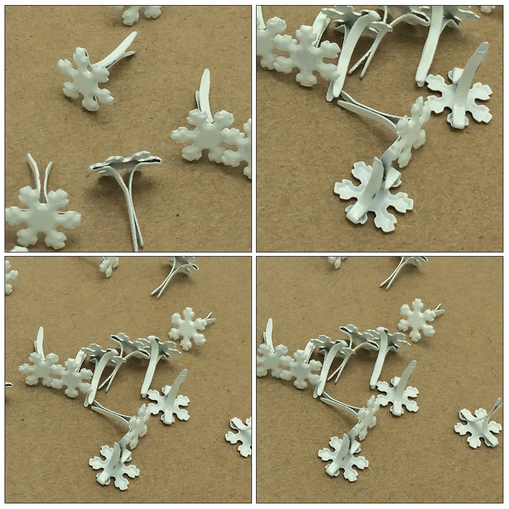 100 шт. латунные ногти в виде снежинок детские белые кирпичи металлические