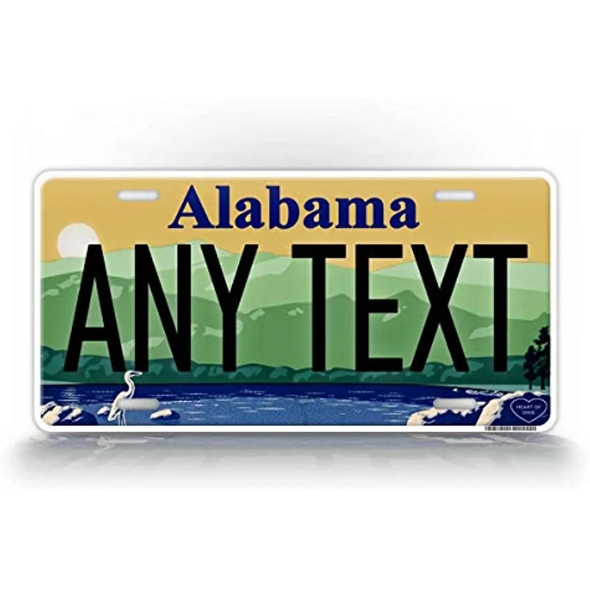 

Оригинальный номерной знак штата Алабама, копия AL, персонализированный текст, новинка, автомобильная бирка, украшение для стены, металлический настенный знак