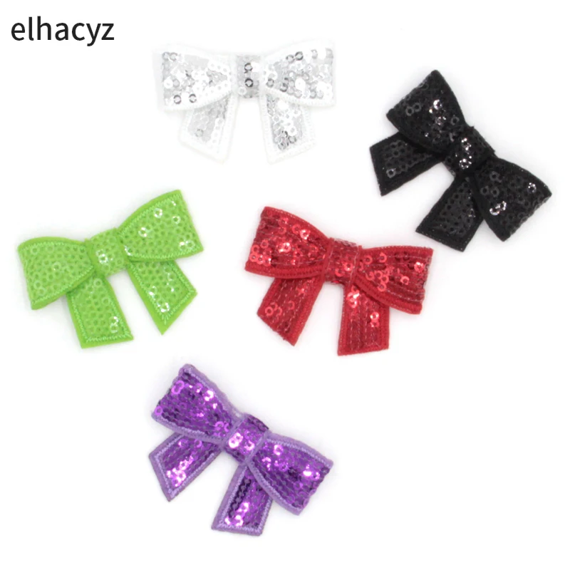 Банты для волос с блестками и вышивкой 2 дюйма без зажима 180 шт./лот |