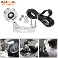 baolun adjustable ep3 pulley kit for honda 8th 9th civic all k20 ampengines with auto tensioner keep ac installed