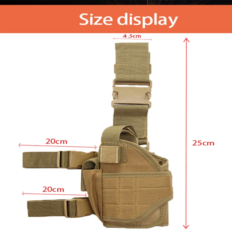 Тактическая сумка для пистолета кобура ног охотничья с ремнем на бедро правая