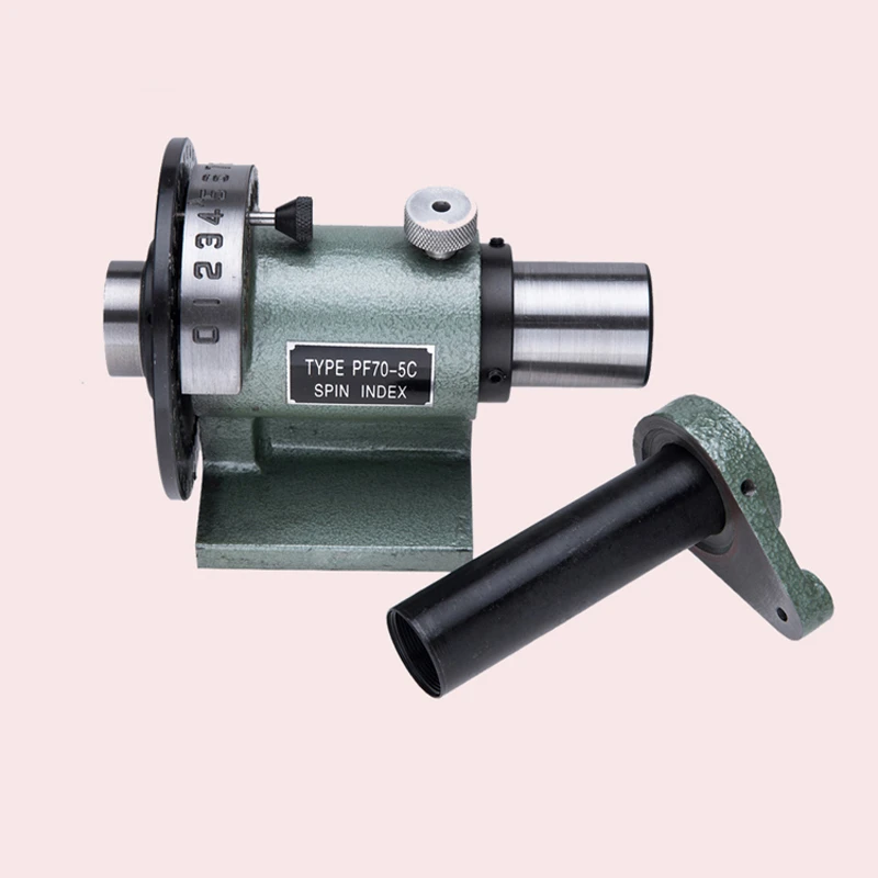 PF70-5C simple indexing head fast equal division drilling, milling and grinding machine can be connected to a chuck